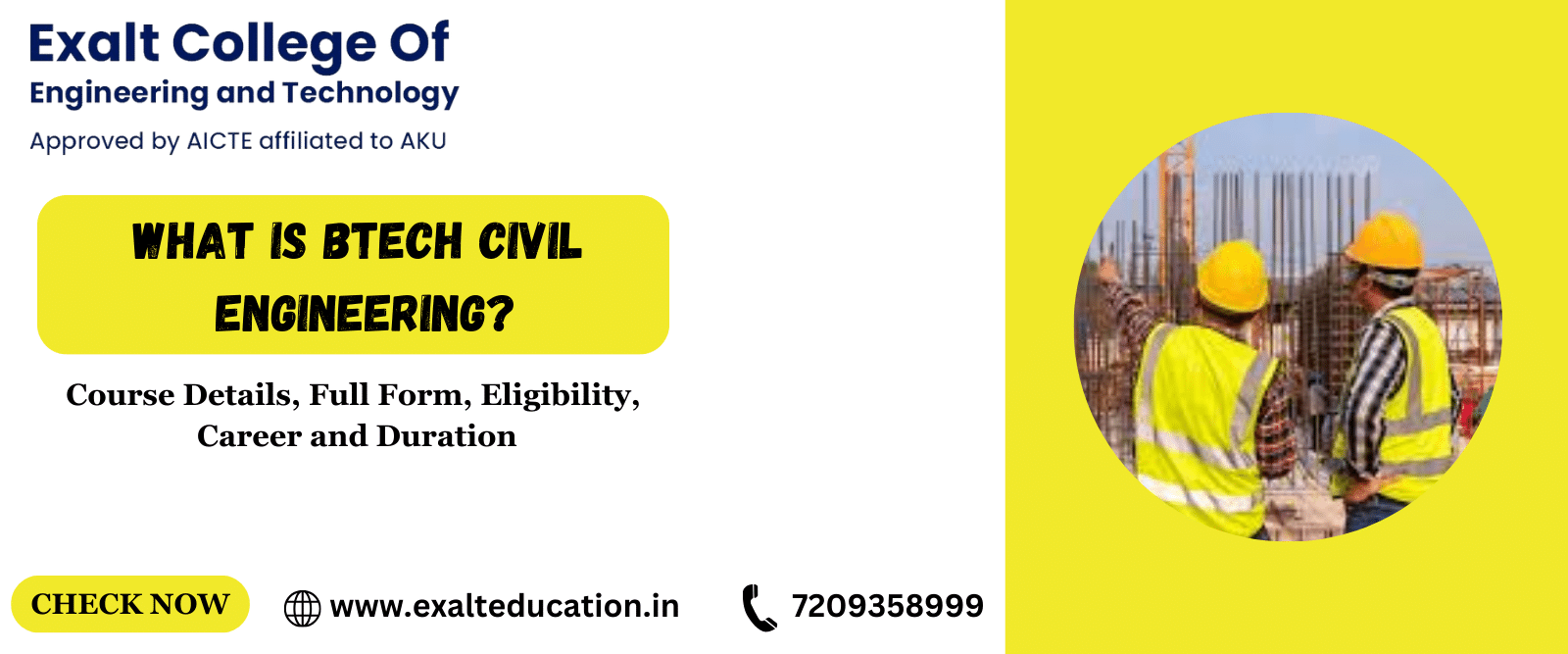 Btech Civil Engineering | Exalt Group of Institutions